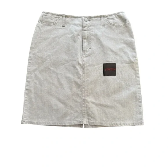 Gloria Vanderbilt petite tan/khaki stretch skirt (size 12) - Picture 1 of 5